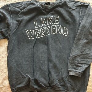 Lake Weekend Gray Sweatshirt